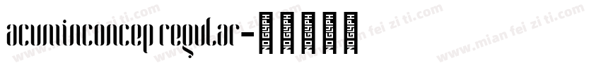 acuminconcep regular字体转换